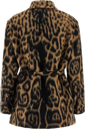 Fendi Womens Beige Virgin Wool Coat Clothing