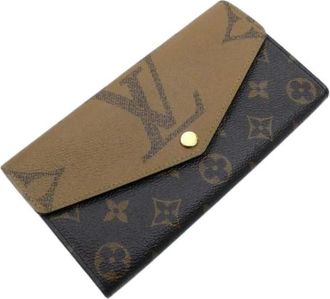 Louis Vuitton Pre-owned Wallets, female, Brown, Size: ONE SIZE Pre-owned Portefeuille Sarah Monogram Giant Reverse Long Wallet