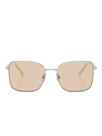 Brunello Cucinelli Titanium zonnebril met vierkant montuur - Geel