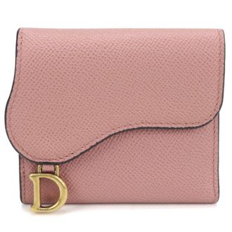Dior Pink Leather Wallet (Tri-Fold) (Pre-Owned)