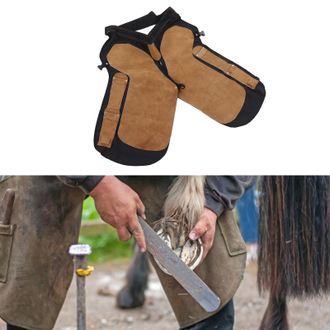 Infinite Delantal Profesional De Cuero Para Herrador Con 4 Bolsillos E Imanes, Para Herrar Y Proteger Los Cascos