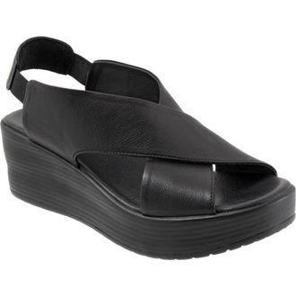 Bueno Naomi Platform Wedge Sandal in Black at Nordstrom, Size 5.5-6Us
