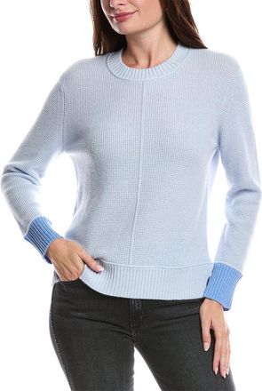 Forté Cashmere Contrast Trim Thermal Cashmere Sweater