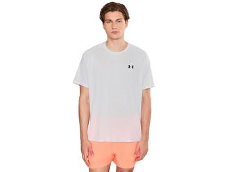 Under Armour Tech Textured Short Sleeve T-Shirt Mens Workout Distant Gray/Black : LG