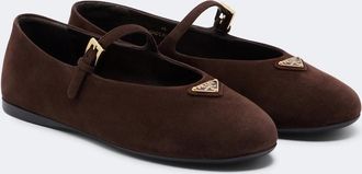 Prada Suede Mary Jane flats