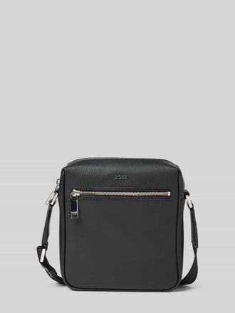 HUGO BOSS Reporter-Tasche aus genarbtem Leder Modell DAXTER_NS zip in Black, Gr&ouml;&szlig;e 1