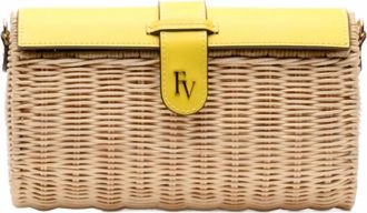 Frances Valentine Womens Betsy Crossbody Clutch In Yellow