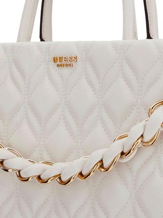 Guess Womens Satchel Bag Off White Polyurethane - Satchel-Bags