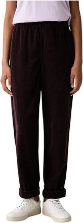 American Vintage Padow Broek - Dames - Straight fit broeken - Paars - S - Katoen - Broeken