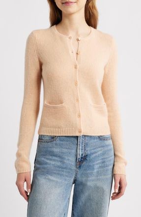 D&ocirc;en Cashmere Cardigan in Light Peach Sorbet at Nordstrom, Size Xx-Small