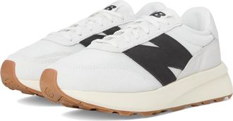 New Balance Unisex 370 Sneaker, Sea Salt/Black Cement, 6.5 UK