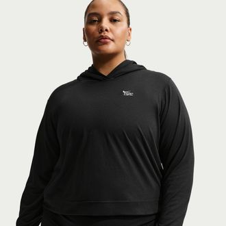 Nike Womens Nike Sportswear Chill Knit Lightweight Hoodie (Plus Size) in Black | IQ8393-010