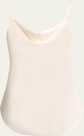 Cinq à Sept Marta Cowl-Neck Silk Camisole