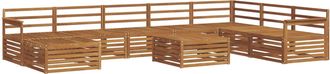 vidaXL Conjunto De Sof&aacute;s De Exterior 9 Uds. Natural Vidaxl