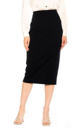 Alexia Admor Jacki Pencil Midi Skirt in Black at Nordstrom Rack, Size 10