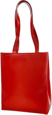 Ferragamo Red Color Leather Tote Bag (Pre-Owned)