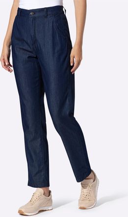 Heine Bequeme Jeans HEINE, Damen, Gr. 34, Normalgr&ouml;ssen, blau, stone, washed, 100% Baumwolle, Jeans Bequeme Jeans