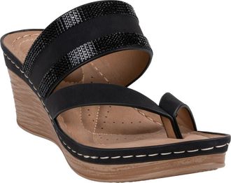 Good Choice Shoes Brazen Wedge Sandal in Black at Nordstrom Rack, Size 6.5