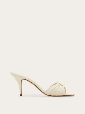 Ferragamo Women Gancini ornament mule White Size 10.5