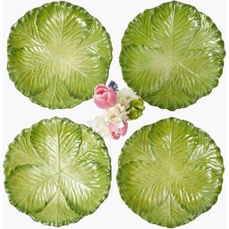 Mrs. Alice Serena Cabbage Dinner Plates in Green at Nordstrom