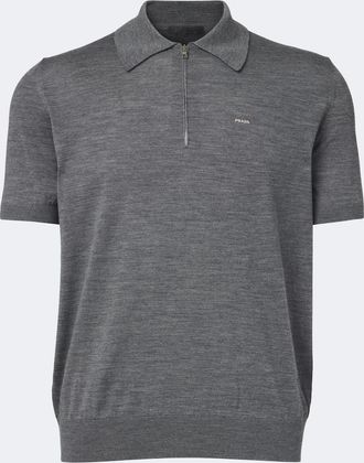 Prada Virgin wool polo sweater