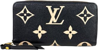 Louis Vuitton Beige Black Noir Monogram Empreinte Long Wallet (Bi-Fold) (Pre-Owned)