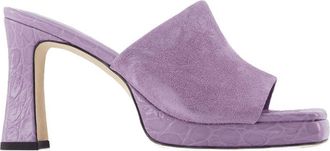 by FAR Beliz Mule mit weitem lila Leder