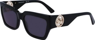 Longchamp Womens Black Acetate Sunglasses - One Size