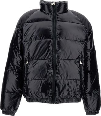 Pyrenex high-shine quilted coat - Black