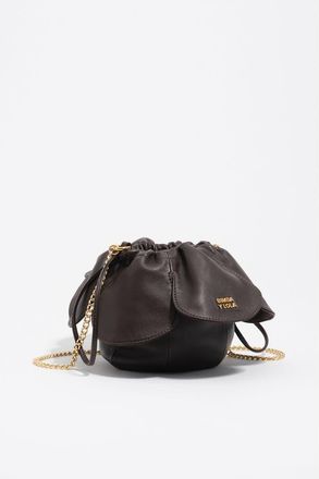 Bimba & Lola Ebony Leather P&eacute;talo Bag at Nordstrom