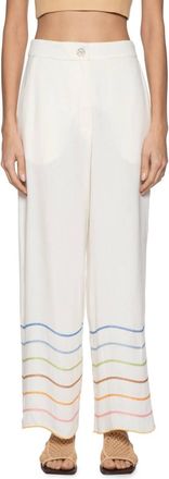 Dress To Wineta Wave Pant In Off White Multi