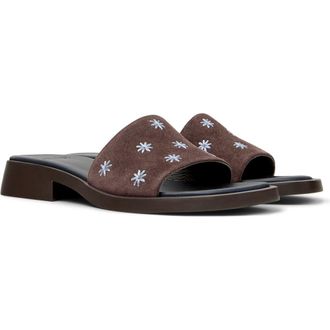 Camper Dana Slide Sandal in Dark Brown at Nordstrom, Size 41