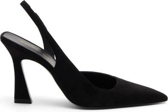 Stuart Weitzman Vinnie 85 DOrsay Slingback - Dames - Pumps - Zwart - 40 EU - Leer - Schoenen