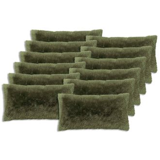 vidaXL Federa 12 Pcs Heerlen Verde 40 X 80 Cm Fleece Pv Vidaxl