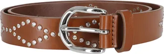 Isabel Marant Cognac Liliana GB Studded Leather Belt