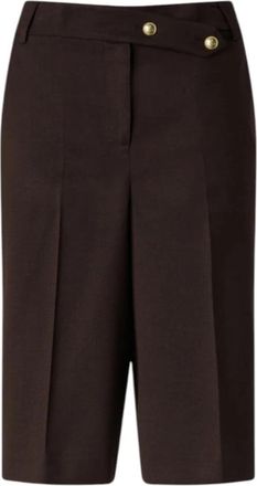 Pinko Bermuda van stretchwolmix - Dames - Korte Broeken - Bruin - L - Wol - Korte Broeken