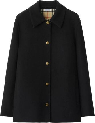 Burberry Klassieke Lancashire Overhemd - Dames - Zomerjassen - Zwart - XS - Wol - Jassen