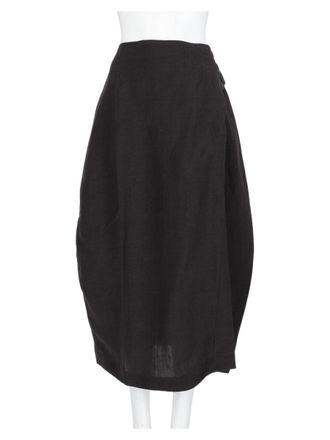 STUDIO NICHOLSON Black High-Waisted Voluminous Viscose-Blend Maxi Skirt