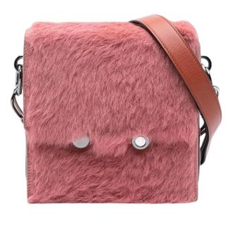 Marni Pre-owned Fur Crossbody Bag - Dames - Pre-owned - Roze - Maat: ONE Size Leer