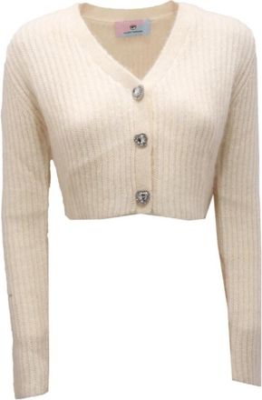 Chiara Ferragni Round-neck Truien - Dames - Vesten - Wit - S - Truien & Vesten
