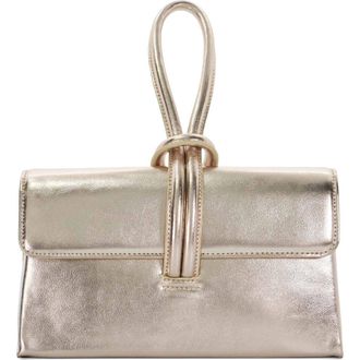 Dune London Brynie Faux Leather Wristlet in Pewter at Nordstrom