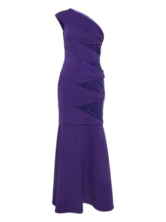 Tadashi Shoji pintuck gown - Purple