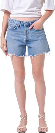 A Gold E Parker Loose Fit Long Denim Cutoff Shorts in Community at Nordstrom, Size 23