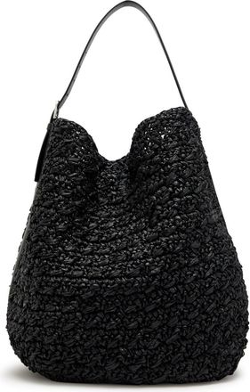 Toteme Leather and Raffia Tote bag - Black - One Size