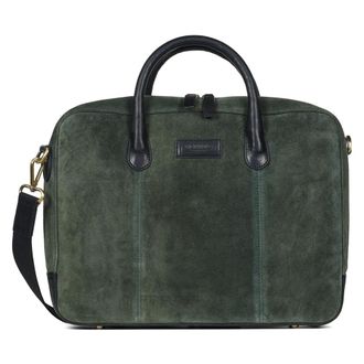 Howard London Wilfred Su&egrave;de Laptoptas - Heren - Tassen - Bruin - Maat: ONE Size Su&egrave;de