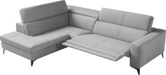 Egoitaliano Ecksofa »Edith, Designsofa mit hohem Sitzkomfort, L-Form« inkl. elektrischer Relaxfunktion und manuell verstellbaren Kopfteilen
