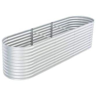 Berkfield Home Garden Raised Bed 320x80x81 cm Galvanised Steel Silver | Size: 320 x 80 x 81 cm