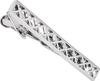 Link Up Laser Cut Lattice Tie Bar in Silver at Nordstrom