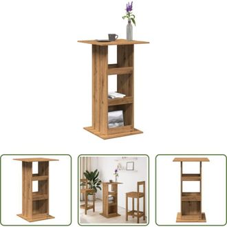 vidaXL vidaXL Tavolo bar con ripiani - Tavolo Bar Portaoggetti Rovere 60x60x102 cm Legno Multistrato