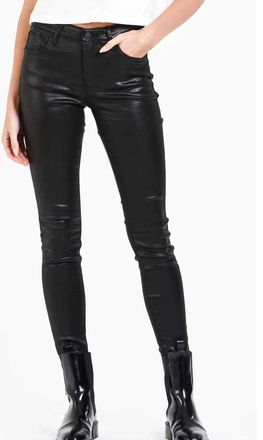 Dear John Denim Gisele Skinny Leather Pants In Black